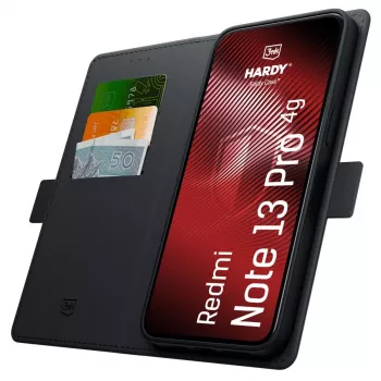 Husă Hardy Foldy 3MK PROTECTION pentru Xiaomi Redmi Note 13 Pro 4G - neagră