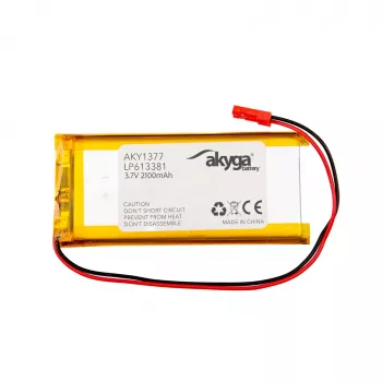Akyga AKY1377 LP613381 acumulator Li-Po 3,7 V 2100 mAh, PCM, JST 2,54 2 pini, 150 mm