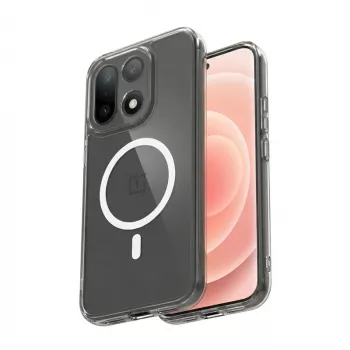 Husă Crong Hybrid Clear Magnetic MagSafe pentru OnePlus 15, transparentă