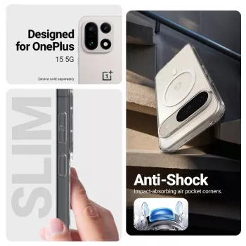 Husă Crong Hybrid Clear Magnetic MagSafe pentru OnePlus 15, transparentă