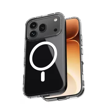 Husă magnetică Crong Hybrid Clear pentru Honor 600 Pro 5G, compatibilă MagSafe, transparentă