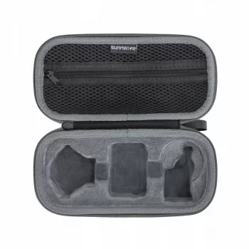 Husă de protecție pentru transport SUNNYLIFE pentru Insta360 Go 3, neagră, nailon, EVA, rezistentă la șocuri, la praf și la stropi, cu curea de mână