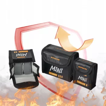 Geantă de siguranță ignifugă pentru baterie SUNNYLIFE pentru DJI Mini 5/4/3 Pro/3, Lito 1, Lito X1 - 1x baterie