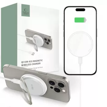 Tech-Protect QI15W-A33 încărcător wireless MagSafe 15W alb