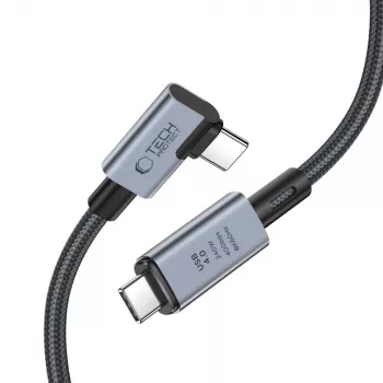 TECH-PROTECT ULTRABOOST MAX „L” cablu USB 4.0 8K 40Gbps USB-C PD 240W 150cm gri