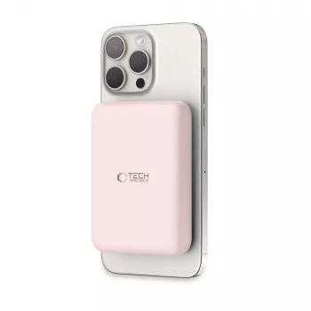 Baterie externă MagSafe TECH-PROTECT PB11 LIFEMAG 10000mAh roz