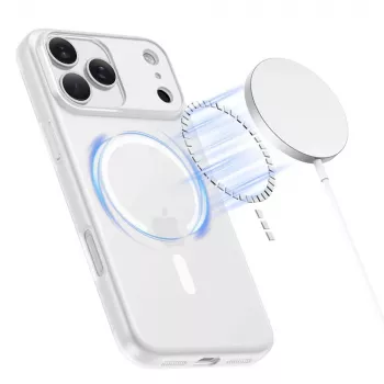 Tech-Protect MagSlim MagSafe husă pentru iPhone 17 Pro Max, alb mat