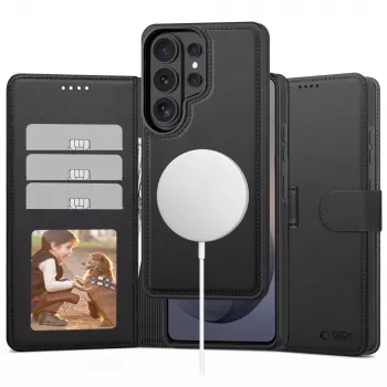 TECH-PROTECT Wallet MagSafe husă pentru Samsung Galaxy S26 Ultra, negru mat
