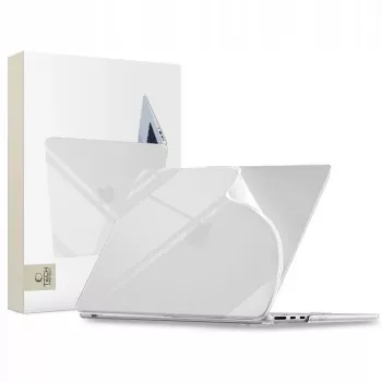 Husă Tech-Protect Smartshell pentru MacBook Air 13 M2-M5 2023-2026, transparent cristal