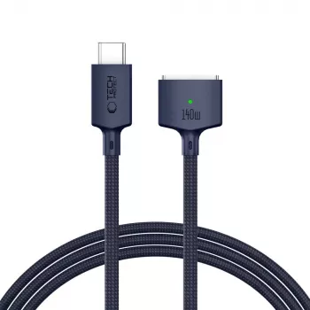 TECH-PROTECT MMC01 ULTRABOOST cablu magnetic MacBook USB-C la MagSafe 3 140W 2m albastru miezul nopții