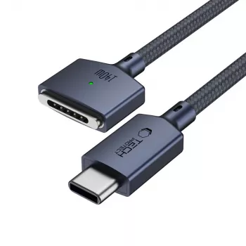 TECH-PROTECT MMC01 ULTRABOOST cablu magnetic MacBook USB-C la MagSafe 3 140W 2m albastru miezul nopții