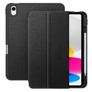 Husă folio din canvas cu penar Tech-Protect SC Pen pentru iPad 10,9 inch (generația 10, 2022) și iPad 11 inch (generația 11, 2025) - neagră