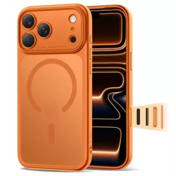 TECH-PROTECT MagPeak MagSafe Back Cover Case for Apple iPhone 17 Pro Max, Matte, Cosmic Orange