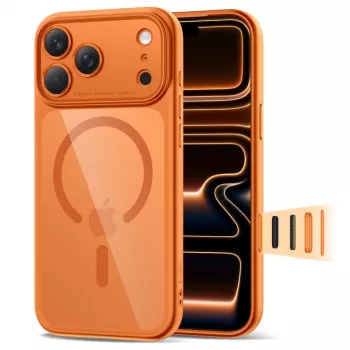 TECH-PROTECT MAGPEAK MAGSAFE CC IPHONE 17 PRO COSMIC ORANGE/TRANSPARENT