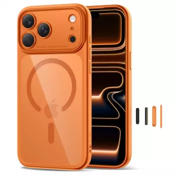 TECH-PROTECT MAGPEAK MAGSAFE CC IPHONE 17 PRO COSMIC ORANGE/TRANSPARENT