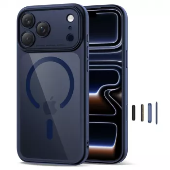TECH-PROTECT MAGPEAK MAGSAFE CC IPHONE 17 PRO MAX DEEP BLUE/TRANSPARENT