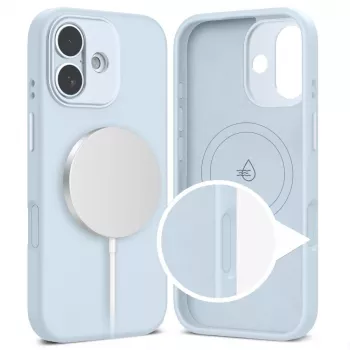 Husă MagSafe TECH-PROTECT UNIQ pentru iPhone 17, Mist Blue