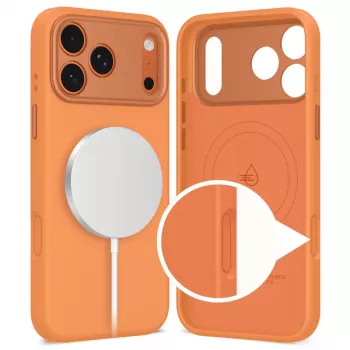 Husă MagSafe TECH-PROTECT UNIQ pentru iPhone 17 Pro Max, Cosmic Orange
