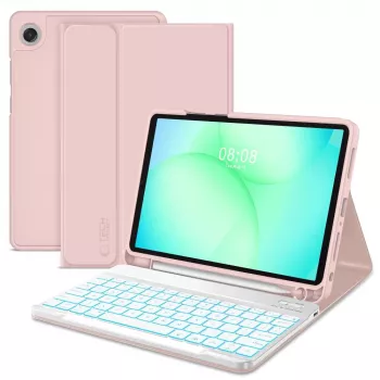 Husă cu pen și tastatură TECH-PROTECT SC PEN + KEYBOARD GALAXY TAB A9+ / A11+ PLUS 11.0 X210 / X215 / X216 / X230 / X235 / X236 roz