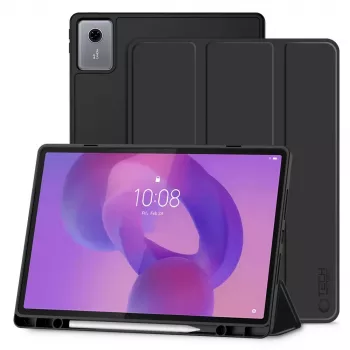 Husă cu loc pentru stylus SC Pen Tech-Protect pentru Lenovo Idea Tab Plus 12.1 TB-361, neagră
