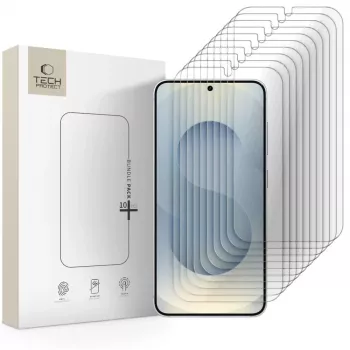 Folie de protecție din sticlă călită TECH-PROTECT, pachet de 10, pentru Samsung Galaxy S24 / S25, transparentă