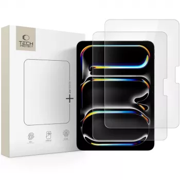 Folie de protecție din sticlă călită Glass Fit+ TECH-PROTECT, set de 2, pentru iPad Pro 11