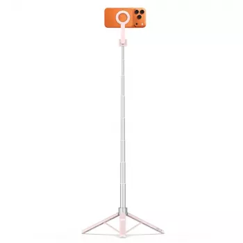 TECH-PROTECT L10S MagSafe Bluetooth selfie stick trepied roz/gri
