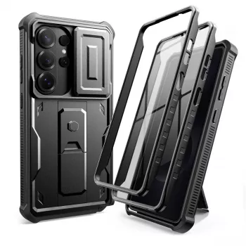 Husă Tech-Protect Kevlar CAM+, set de 2, pentru Galaxy S26 Ultra, neagră