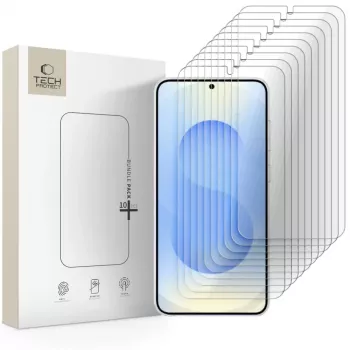 Folie de protecție din sticlă călită TECH-PROTECT, pachet de 10, pentru Samsung Galaxy S26, transparentă