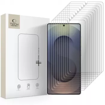 Folie de protecție din sticlă călită TECH-PROTECT, pachet de 10, pentru Samsung Galaxy S26 Ultra, transparentă