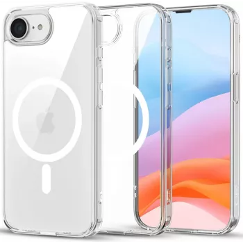 Husă Flexair Hybrid MagSafe Tech-Protect pentru Apple iPhone 16E/17E, transparentă