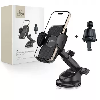 TECH-PROTECT V3 Suport auto universal pentru bord și grilă, negru