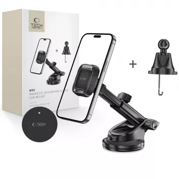 Suport auto magnetic TECH-PROTECT N59 pentru bord și grilă, negru