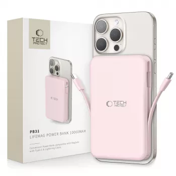 TECH-PROTECT PB31 LIFEMAG MagSafe Power Bank 10000mAh roz