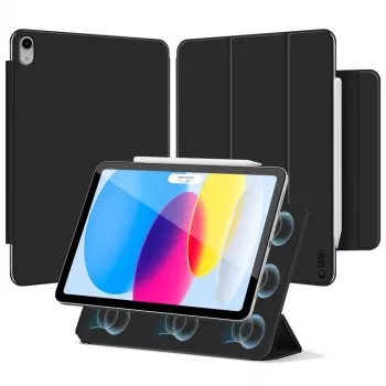 Husă magnetică Smartcase Tech-Protect pentru iPad 10,9 inch (gen. 10, 2022) / iPad 11 inch (2025), neagră