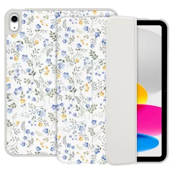 Husă cu loc pentru stylus SC Pen Tech-Protect pentru iPad 10.9 (gen. 10, 2022) / iPad 11 (2025), model floral