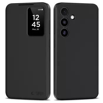Husă tip portofel Smart Wallet Tech-Protect pentru Samsung Galaxy S25+, neagră mat
