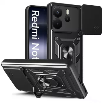 Husă Camshield Pro Tech-Protect pentru Xiaomi Redmi Note 14 4G, neagră mat