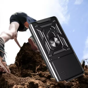 Husă Camshield Pro Tech-Protect pentru Xiaomi Redmi Note 14 4G, neagră mat