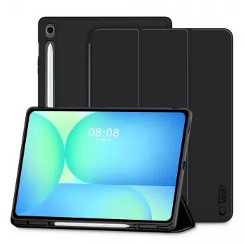 Husă cu loc pentru stylus SC Pen Tech-Protect pentru Samsung Galaxy Tab S10 FE+ 13.1 X620 / X626B, neagră