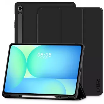 Husă cu loc pentru stylus SC Pen Tech-Protect pentru Samsung Galaxy Tab S10 FE+ 13.1 X620 / X626B, neagră