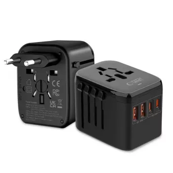 TECH-PROTECT TA200 Adaptor de călătorie EU / UK / US / AU negru