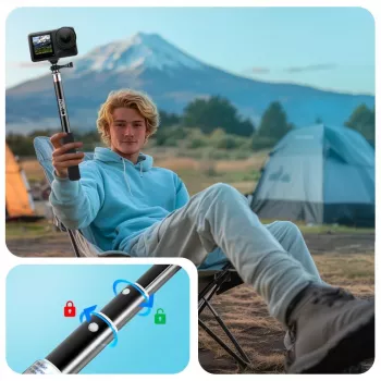 Monopod telescopic și selfie stick Tech-Protect GA100 pentru GoPro