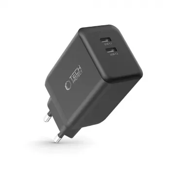 TECH-PROTECT NC45W-GAN Încărcător de rețea cu 2 porturi PD 45W, negru