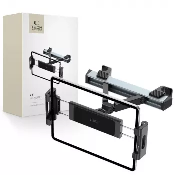 Suport auto TECH-PROTECT V3 pentru tabletă, montare pe tetieră, negru