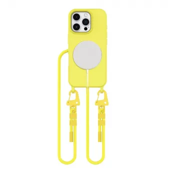 Tech-Protect Magnecklace Huscă MagSafe pentru Apple iPhone 16 Pro, galben