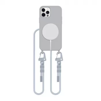 Tech-Protect Magnecklace Huscă MagSafe pentru iPhone 12 / 12 Pro - gri