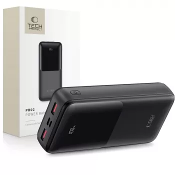 Baterie externă TECH-PROTECT PB02 20000mAh 22,5W neagră