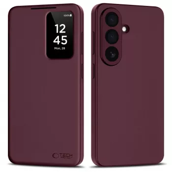 Husă portofel Tech-Protect Smart Wallet pentru Galaxy S26 Mulberry