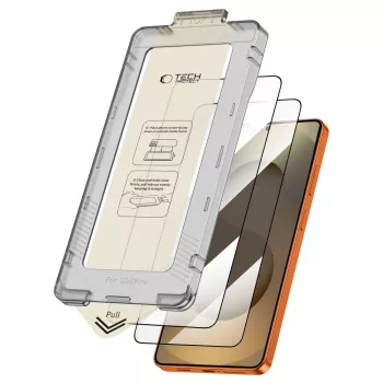 Folie de protecție din sticlă călită TECH-PROTECT Quick Set+ 2 bucăți pentru Samsung Galaxy S26 Ultra negru